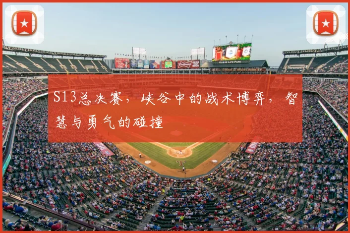 S13总决赛,峡谷中的战术博弈,智慧与勇气的碰撞